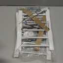 Dog Gate - 18"-45" Adjustable Extra Wide Metal Baby Gate to Step Over, 10" Tall Small Pet Gate with 3 Extension Kits, Pressure Mounted for Doorways & Stairs (White)