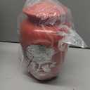 Urn for Ashes for Woman & Man, Cremation Urns for Human Ashes Adult Female or Male, Burial, Decorative Urns for Funeral, Hand Engraved Silver Rose, Red Flowers Urn - Large Full Size