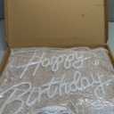 Happy Birthday Neon Sign, Happy Birthday Light Up Sign, Neon Happy Birthday Sign, Happy Birthday Led Sign for Backdrop All Birthday Party Decoration USB Powered Warm White,16.5"x 12" (Plug not provided)