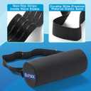 QUTOOL Lumbar Roll, Lumbar Support Pillow for Office Chair with Non-Slip Wider Strap, Back Pain Relief & Posture Improvement, Washable Cover, Office Desk & Car Accessories, Medium Soft