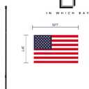 Indoor Flagpole with Base,Telescoping Flag Pole 6FT-8FT, Flagpoles Rotate 360 Degrees, 3X5 USA Flag-Heavy Duty Water Resistant Polyester Canvas Embroidered Stars. Suitable for Office, Auditorium, School, Use (1-pack)