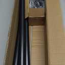 Industrial Curtain Rods for Windows 48 to 84 Inches, Blackout Wrap Around Curtain Rod, for Indoor and Outdoor, 7/8 Inch Diameter, 35 to 75 Inches, Black