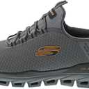 Skechers Men's Glide-Step Noxus Hands Free Slip-in Shoes (9, Charcoal/Orange)