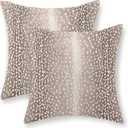 Animal Print Pillow Covers 20x20 Inch Set of 2 Brown Antelope Throw Pillows Modern Animal Print Neutral Decorative Pillow Cases Outdoor Farmhouse Linen Decor Cushion Case for Couch Sofa Room