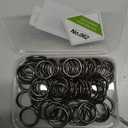 Swpeet 60Pcs Heavy Duty 3/4 Inch - 20mm Gun-Black Multi-Purpose Metal O Ring Metal Rings for Hardware Bags Ring Hand DIY Accessories Keychains Belts and Dog Leas (Gun-Black, 3/4 Inch)