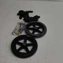 2Pcs 6 Inch Replacement Wheelchair Wheels for Walkers - Environmentally Friendly Rubber Material, Wear-Resistant PU Tires, Anti-Slip, and Durable ABS Wheel Hub (6IN Narrow 2Pcs)