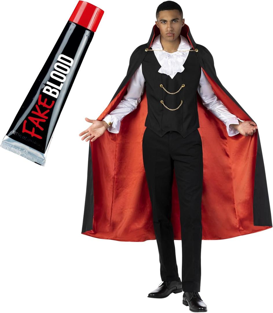 Morph Vampire Costume Men With Blood - Adult Dracula Costume Vampire Costumes For Halloween Costumes For Men (XX-Large)