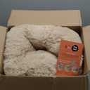 Small Dog Bed Calming Dogs Bed for Small Medium Large Dogs Anti-Anxiety Puppy Bed Machine Washable Warming Cozy Soft Pet Round Bed Fits up to 10-100 lbs (Medium (Pack of 1), Beige) (28 inches)