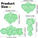 KALAIEN Animal Molds Silicone,Star Chocolate Mold,Heart Gummy Candy Molds Flower Fondant Molds for Candle Mold,ice Cube tray,Cupcake Topper,Polymer Clay Molds Set of 4