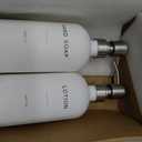 Prus Waso White Soap Dispenser Bathroom Set, Hand and Lotion Dispenser with Pump, Perfect for Bathroom Essentials for New Home. (Silver & White)