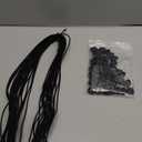 Patelai 50 Pieces Cord Locks Spring Toggles Stoppers Plastic Single Hole End Stopper Slider and 1/8 Inch 66 Feet Elastic Bungee Cord for Drawstring Shoelaces Clothing Bags(Black, Simple Style)