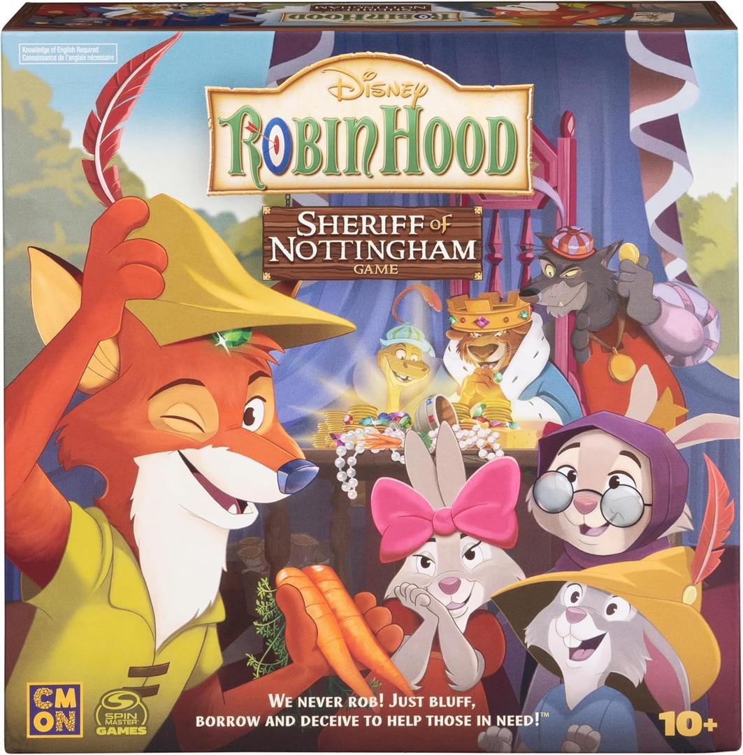 Spin Master Games, Disney Robin Hood Sheriff of Nottingham, Family Board Games, Disney Board Games for Family Night, 3-5 Players, for Ages 10 & Up