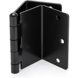 goldenwarm 3 Pack Black Swing Clear Expandable Door Hinges, 3.5" Inch with 1/4" Inch Radius, Full Mortise Matte Black Offset Door Hinges