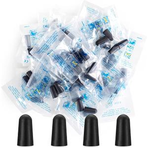 100 Pairs Black Foam Ear Plugs - 33dB NRR Noise Cancelling, Durable & Comfortable, Individually Wrapped for Work, Construction, Shooting, Travel, Loud Events