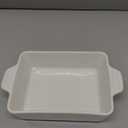 Sweejar Ceramic Baking Dish, Rectangular Small Baking Pan with Double Handles, 20 Oz for Cooking, Brownie, Kitchen, 6.5 x 4.9 x 1.8 Inches(White)