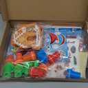 194 Pcs Christmas School Stationery Set Xmas Classrooms Exchange Stationery Party Favors Class Reward Prizes Notebooks Pencils Sharpener Erasers Stickers Stamps for Party Supplies (Gingerbread)