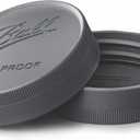 Ball Leak-Proof Plastic Lids for Glass Mason Jars, Used for Canning, Pickling, Juice, Jam, Jelly(Pack of 2))