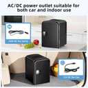 Antarctic Star 4L/6 Can Portable Mini Fridge,Personal Compact Refrigerator,Small Cooler for Food,Drinks or Skin Care, AC/DC for Bedroom, Car, Office & Dorm, Black