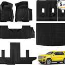 Floor Mats for Chevrolet/Chevy Suburban/GMC Yukon XL 7 Seater 2021-2025 All Weather Suburban/Yukon XL Floor Mats for Chevrolet/Chevy Suburban/GMC Yukon XL Accessories 2025-2021 Black