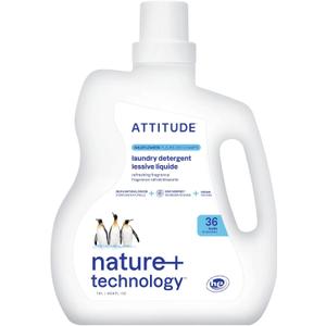 ATTITUDE Liquid Laundry Detergent, EWG Verified, HE Compatible, Plant-Based & Vegan, Natural Laundry Soap, Wildflowers Scent, 36 Loads, 60.8 Fl Oz