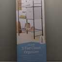 Stackable 3-Tier Closet Organizer 3 Shelves Accommodate Shoes 11.9323.62×36.69 in