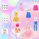 75 Pack Doll Clothes and Accessories with Doll Closet for 11.5 Inch Doll Fashion Design Kit Girl Doll Dress Up Including Wedding Dress Fashion Dress Outfits Tops and Pants Shoes Hangers Bags Necklaces