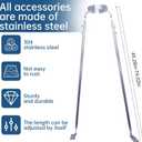 6" Chimney Support Bracket Kit, 45-74 Inch Adjustable Chimney Roof Support,304 Stainless Steel for Securing 6" Diameter Stove Pipe