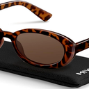 miyya 2025 Polarized Oval Sunglasses with UV Protection - Multiple Trendy Colors & Patterns (Leopard Beige)