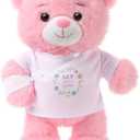 Deekin Get Well Soon Gifts for Kids Injured Recovery Bear Stuffed Animal Gifts Bear for Kids Adult with Broken Arm After Surgery Soft Bandage Plush 10 Inches (Pink,Arm Injury)