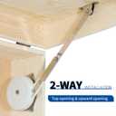 Lid Stay Hinge Soft Close Safety Lid Support Toy Box Chest Hinges for Upward and Top Opening Flap Doors 2 Pack