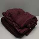 Ample Decor 100% Cotton Bathroom Towels Set of 6-2 Bath Towels, 2 Hand Towels, 2 Wash Cloths, Quick Drying - Brown Towel Sets