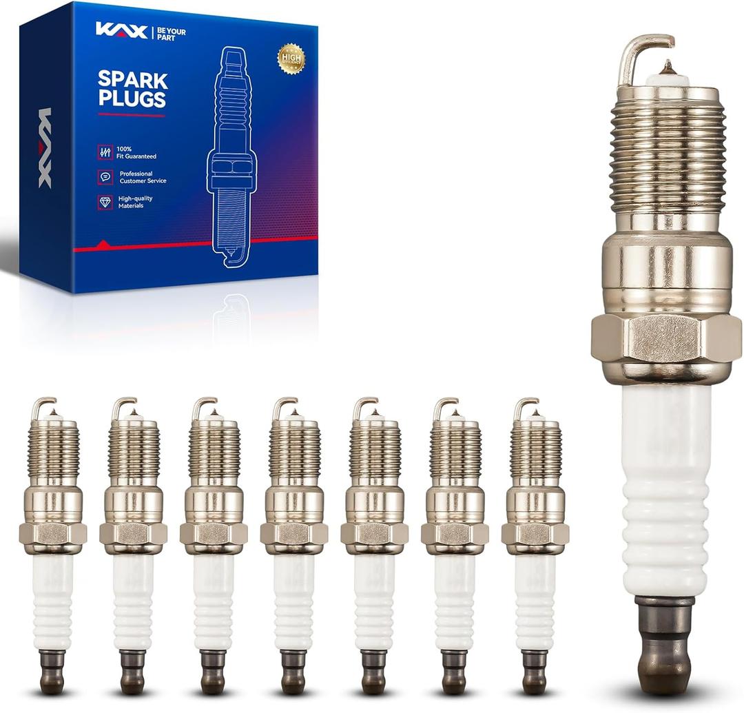 6962,BKR6E Spark Plug,KAX Standard Spark Plugs 8 Pack Fit for LeSabre, Explorer, Escape, F150, Century, Impala, Expedition, Grand Marquis, S10, Crown Victoria, DeVille, Grand Prix, Mustang, Blazer
