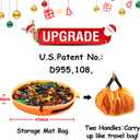Toy Storage for Lego Play Mat Bag - Duplo Toy Organizer Storage Bag by Drawstring for Kids Tidy Toy with Lips can as Gift (Orange 47 inch)