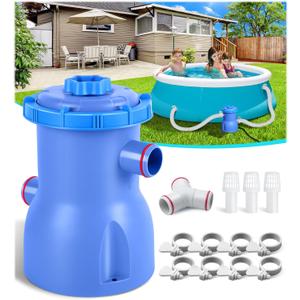 Pool Filter Pump, 300 GPH Flow Rate, for Clean and Clear Pool Water