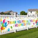 HOWAF Thank You for All You Do Banner We Appreciate You Yard Sign Banner for Staff Teachers Doctors Appreciation Party Decoration, Colorful Employee Appreciation Banners