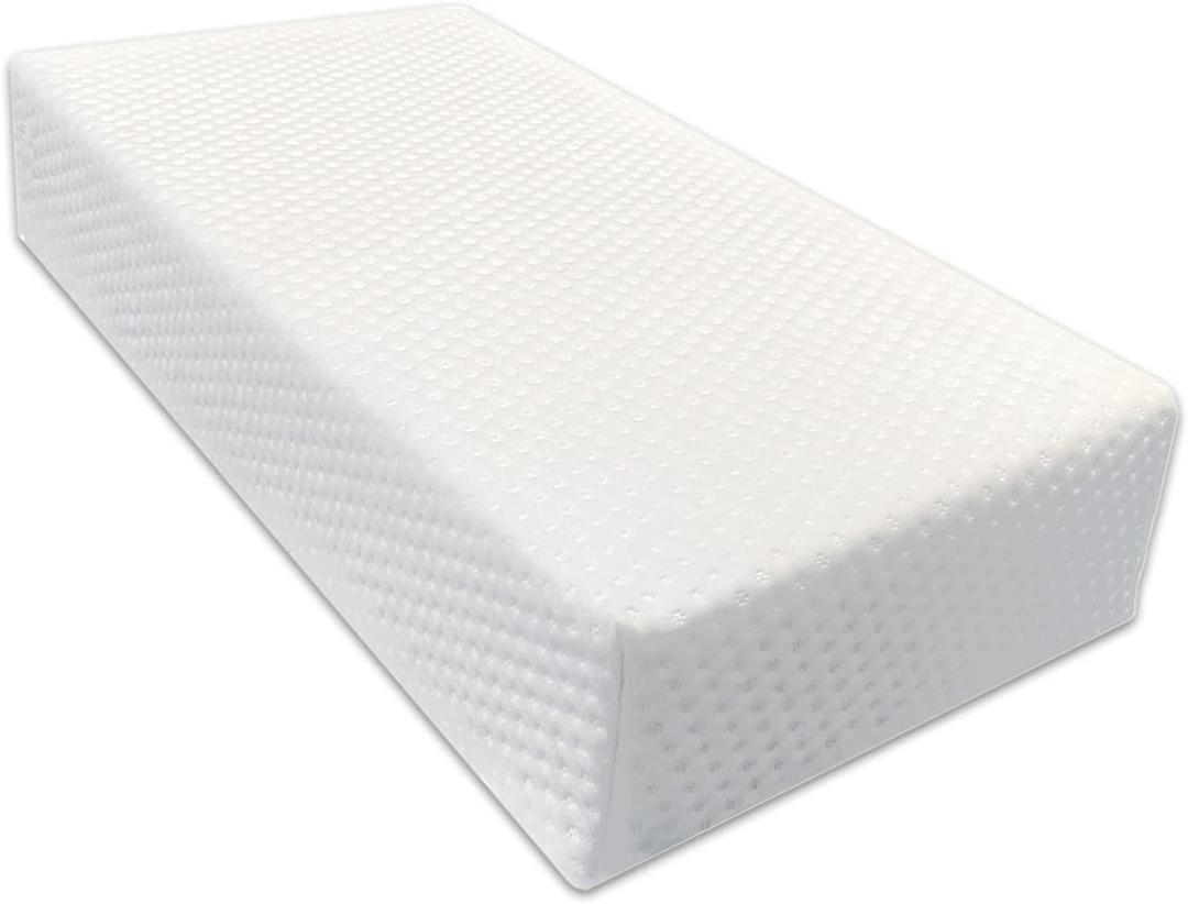The Cube Memory Foam Square Pillow for Side Sleepers, Ergonomic Support Cervical Head Cushion ,for Neck and Shoulder Pain Relief ,Vertebral Protection Thicker Bed (24x12''x5''), White