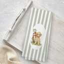 Poodle Golf Kitchen Towels, Poodle Gifts for Women, Golfer Gifts for Women, Sage Green Striped Golfing Dog Decoration Tea Towels Kitchen Hand Towels 16x24 Inch for Kitchen Bathroom Decor