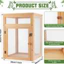 Bucherry Wooden Butterfly Habitat Cage Kit Monarch Caterpillar Enclosure with Mesh Tent & Wood Frame, Detachable Insect Observation House for Kids Outdoor Garden(15.7")