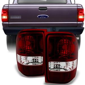 Tail Lights Compatible With Ford Ranger 2001-2011 Rear Lamps (Smoke Red)
