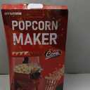 Popcorn Machine, Hot Air Popcorn Maker Kit Gift Box, Portable Home Popcorn Popper Machine, 10-Cup,Oil-Free,Retro Style,Compact and Cute (White/Red)