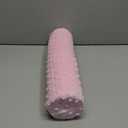 Memory Foam 4" Round Pillow, Cervical Neck Pillow for Pain Relief, Cylinder Pillows 18"x 4", Removable Cover, Neck Roll Pillow for Sleeping, Velvet Dots, Pink