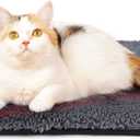 Self Warming Cat Bed Self Heating Cat Dog Mat 24 x 18 inch Extra Warm Thermal Pet Pad for Indoor Outdoor Pets with Removable Cover Non-Slip Bottom Washable Non Electric (Dark Grey)
