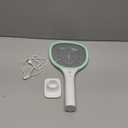 Faicuk Rechargeable Handheld Bug Zapper Racket 2 in 1 Electric Fly Swatter (2 in 1 Green)