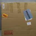 Honiway Mirror Wall Decor 21 inch Rustic Wood Boho Aesthetic Mirror for Room & Home Decor Farmhouse Wall Decor at Living Room Bedroom Carbonized Black