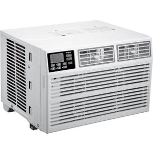 Whirlpool 10,000 BTU Window Air Conditioner with Dehumidifier, 115V, Window AC for Rooms up to 450 Sq. Ft., Living Room, Bedroom, or Kitchen, with Remote Control, Digital Display, and 24H-Timer, White