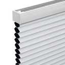 Changshade Cordless Cellular Shades, Blackout Honeycomb Shades for Windows, Pull Down Pleated Blinds, Easy to Install for Indoor Windows and French Doors, 39" W x 64" H, White