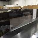 Fireplace TV-Stand with 40" Fireplace - 2 LED Light TV-Stand for 90 95 inch TVs, Entertainment Center with 4 AC Power Outlets, Storage 2 Tier TV Consoles Stand for Living Room, Easy Assembly, White