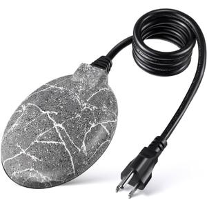 1 Pack Upgrade Bird Bath Heater for Outdoors in Winter, Pond Deicer 60 Watts Birdbath Deicer Water Heater Thermostatically Controlled with Auto Shut off Function for Patio Lawn (Frosted Gray)