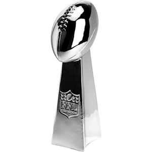 Spire Designs Fantasy Football Trophy - Chrome Replica Championship Trophy - First Place Winner Award for League - 2 Sizes (14")