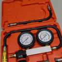 TU-21Cylinder Leak Down Tester Kit, Automotive Engine Compression Leakage Test Kit for Cars Trucks Motorcycles